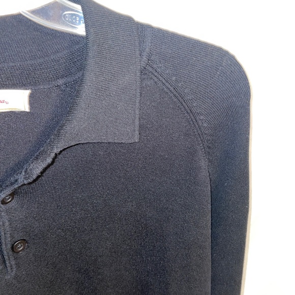 Tommy Bahama Casual Shirt Men’s Size Large Black Polo Long Sleeve Silk Blend - Picture 4 of 12